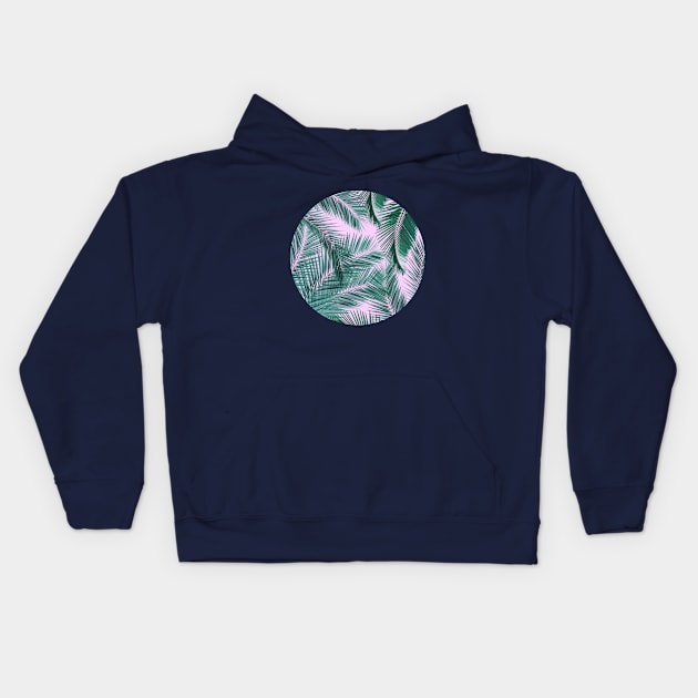 Palm Leaves Kids Hoodie by Vin Zzep